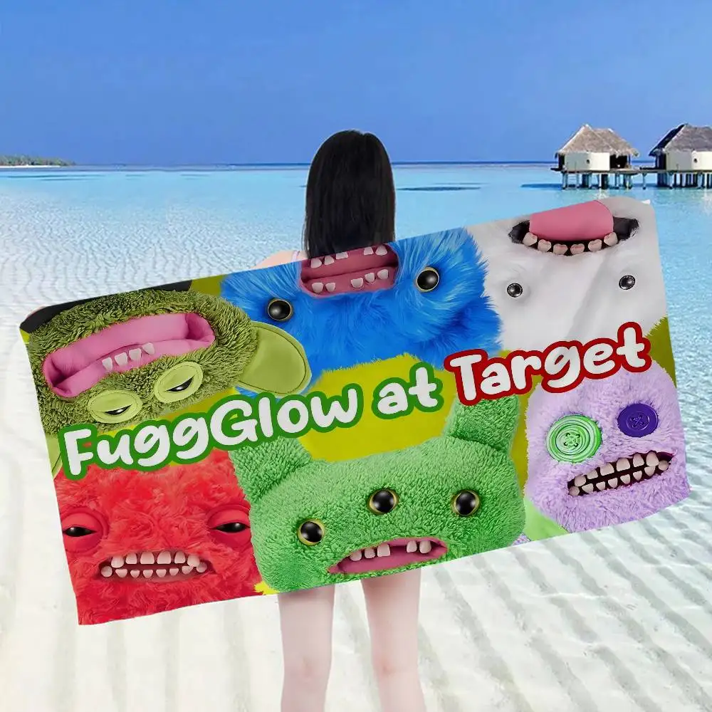 Toy F-Fuggler Beach Towel Colorful Bath Towels for Girl Microfiber Quick Dry Custom Sand Free Beach Yoga Spa Gym Pool
