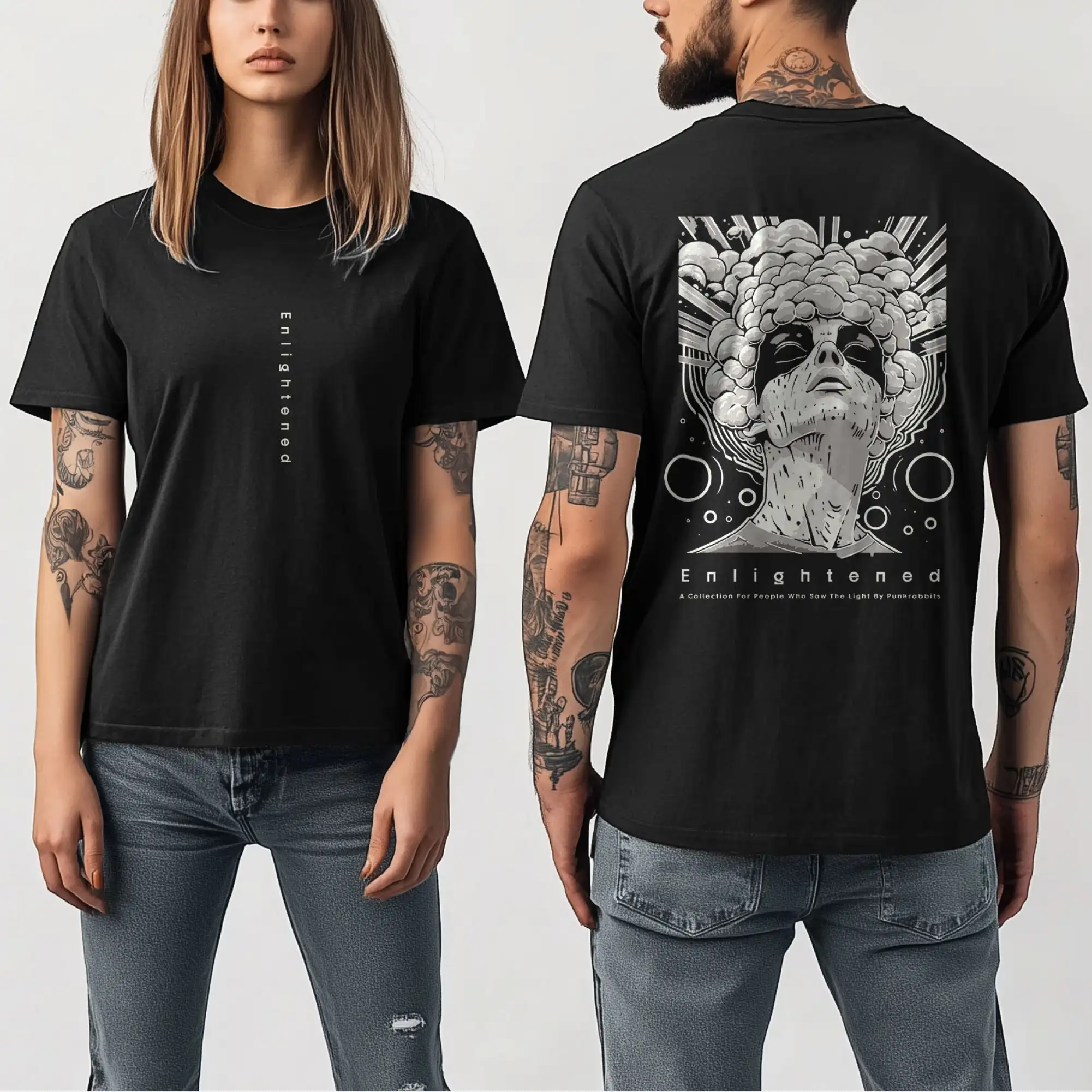 2026 Gaze, Punkrabbits Oversized Streetwear Graphic T-Shirt for Rebels & Dreamers