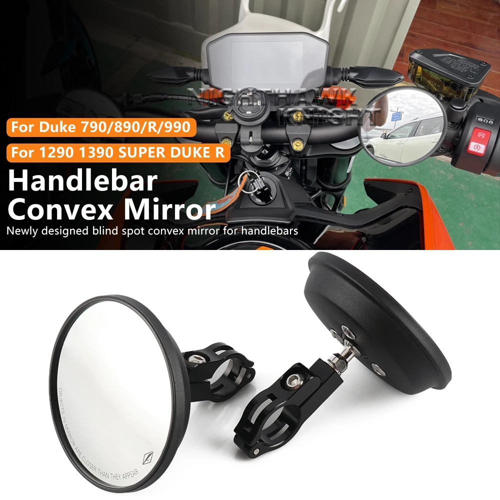 For DUKE 790 890 Duke R duke 990 1290 1390 SUPER DUKE R EVO Motorcycle Handlebar Mirror Blind Spot Wide Angle Convex Mirror