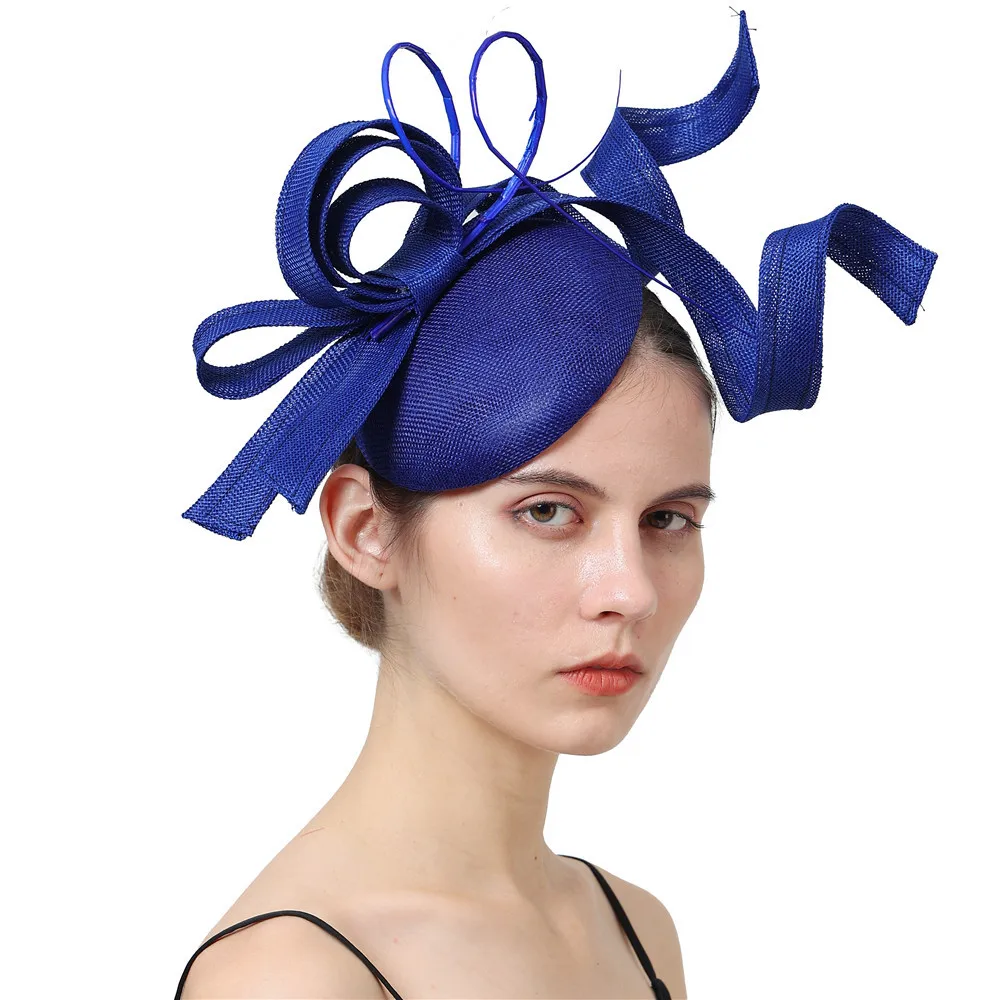 Women Fascinator Hat Headband with Clip, Kentucky Derby Wedding Bridal Cocktail Party Pillbox Hat