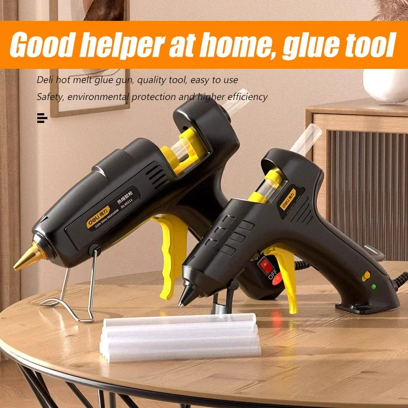 

20W Hot Melt Glue Gun with 7MM Transparent Glue Stick Mini Gun Home Electric Heat Temperature Gun Repair Tool Special Stick Set