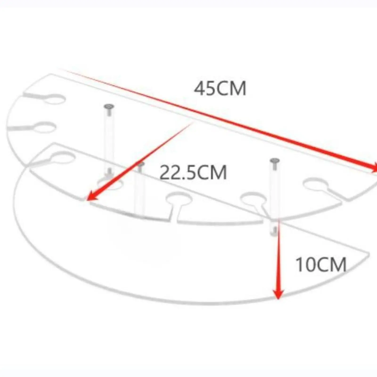 Wine Glass Holder Tableware Display Decoration Wine Glass Rack Stemware Rack for Pantry Housewarming Counter Kitchen Household