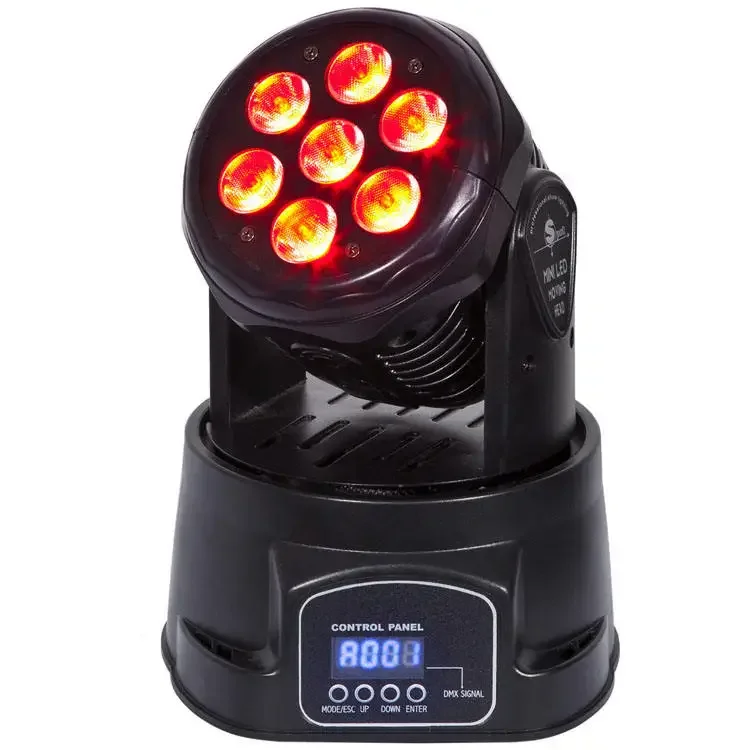 

Intelligent Lighting LED 7 Small Shaking Head Lights, Full Color Dyeing Light, Four in One Voice Controlled Flash