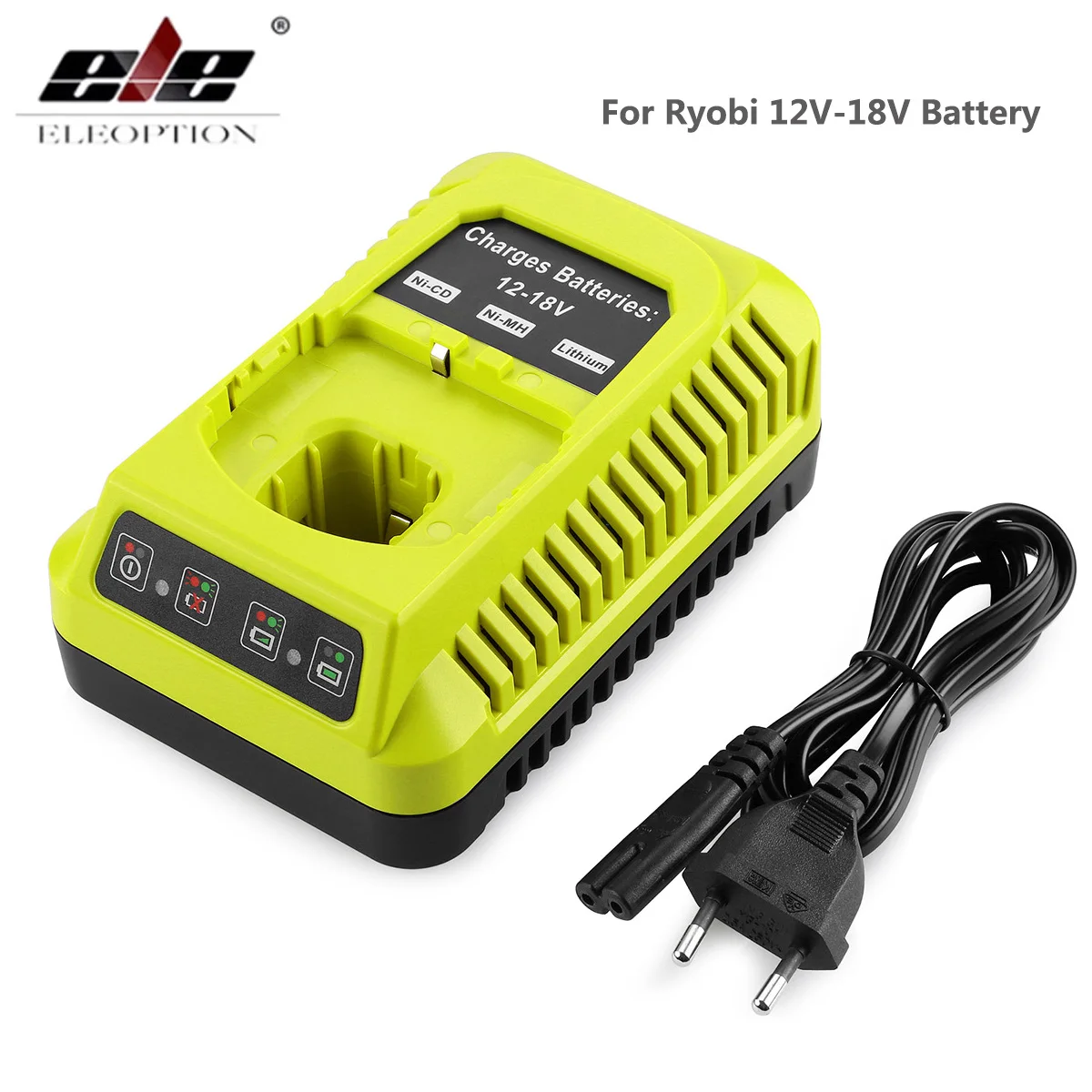 ELEOPTION P117 P118 3A Battery Charger For Ryobi 12V-18V Ni-Cd Ni-Mh Lithium Battery P108 P102,P107,P103,P104,P105,P106