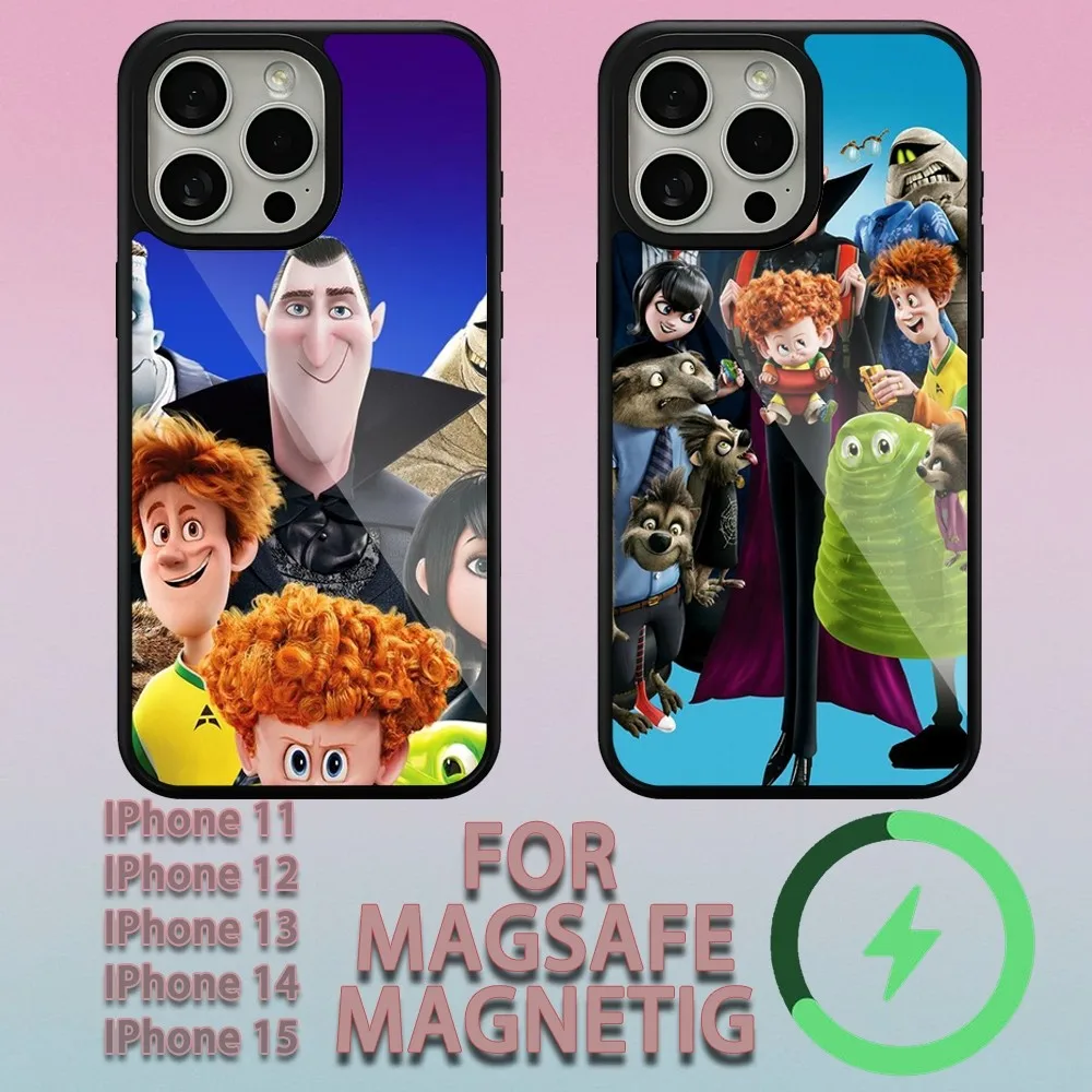 Cartoon H-Hotel Transylvanias  Phone Case For iPhone 15 14 13 12 11 Pro Max Plus Magsafe Magnetic Wireless Charging Cover