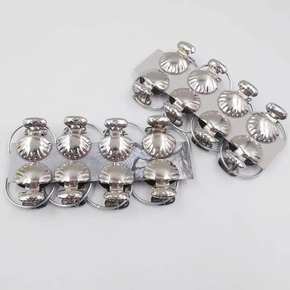 8Pcs Black Electroplated Metal Shell Curtain Clips with Removable Hook for Easy Sliding on Rods Universal 3.8cm Inner Diameter