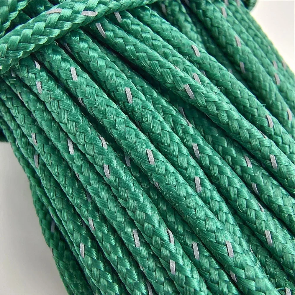 2.5mm Reflective Tent Rope High Strength 20m 50m Multifunction Guyline Rope Camping Tent Tarp Accessory Clothesline Paracord