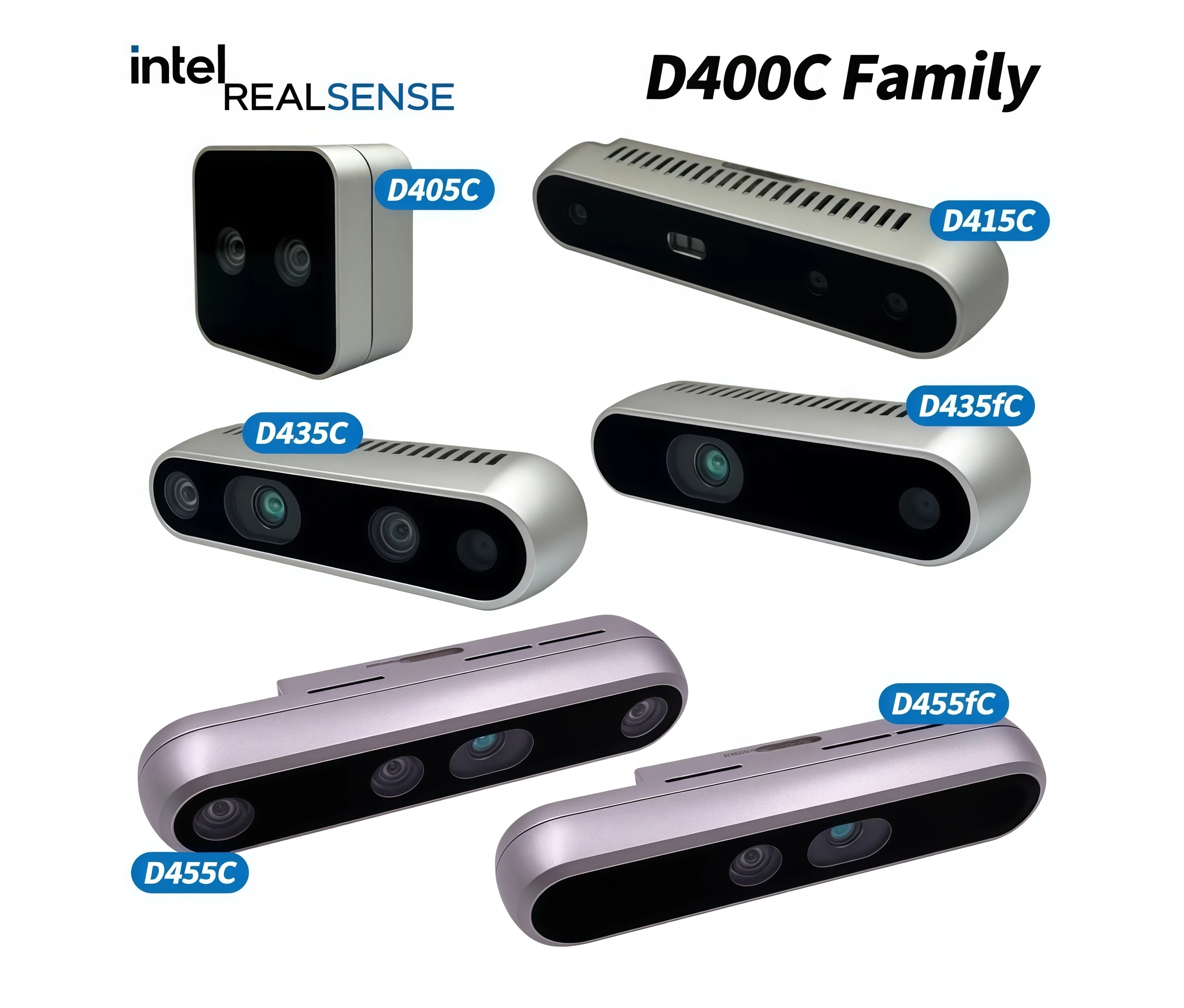 

Двухкамерная глубинная камера Intel RealSense D405C/D415C/D435C/D455C