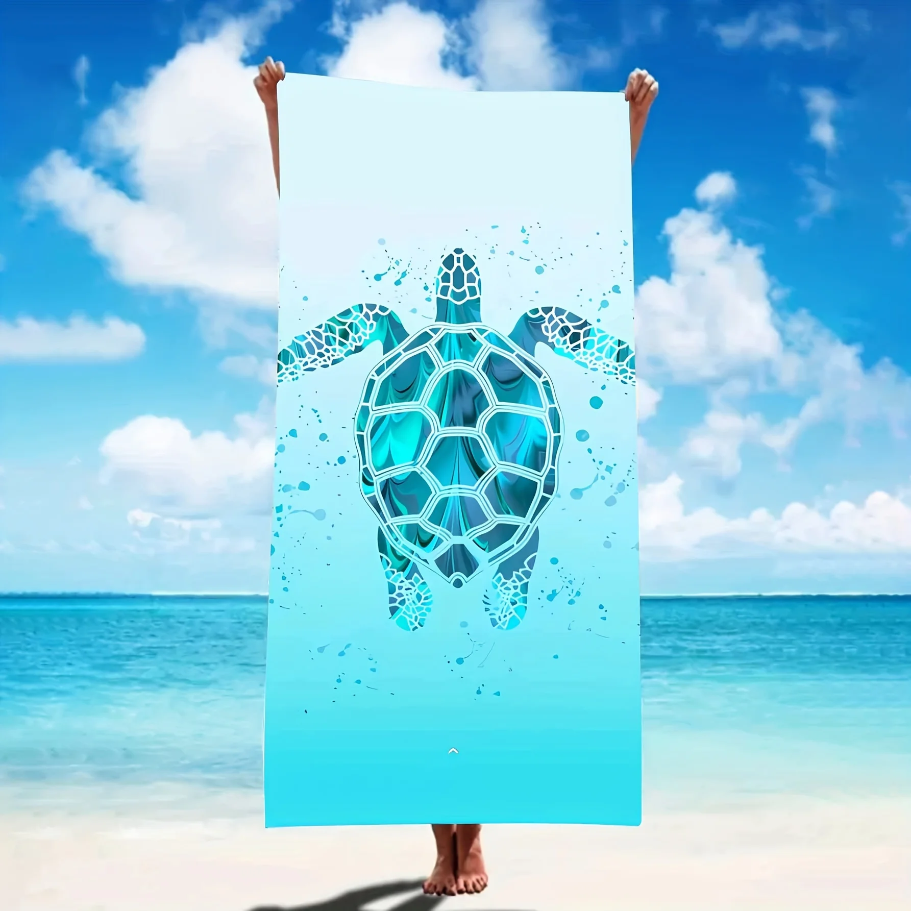 Oversized Quick-Dry Microfiber Beach Towel  Lightweight & Super Absorbent | Stylish Sea Turtle Design