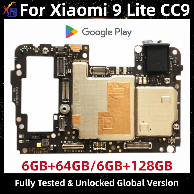 

Mainboard for Xiaomi Mi 9 Lite, CC9, Logic Board, with Google Play Store Installed, 64GB, 128GB Global ROM