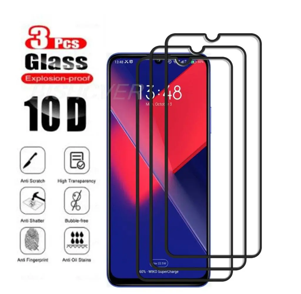 واقي للشاشة من الزجاج المقسى لهاتف Wiko 10 6.74 بوصة Wiko10 تغطية كاملة واقي للشاشة لهاتف Wiko 10 واقي