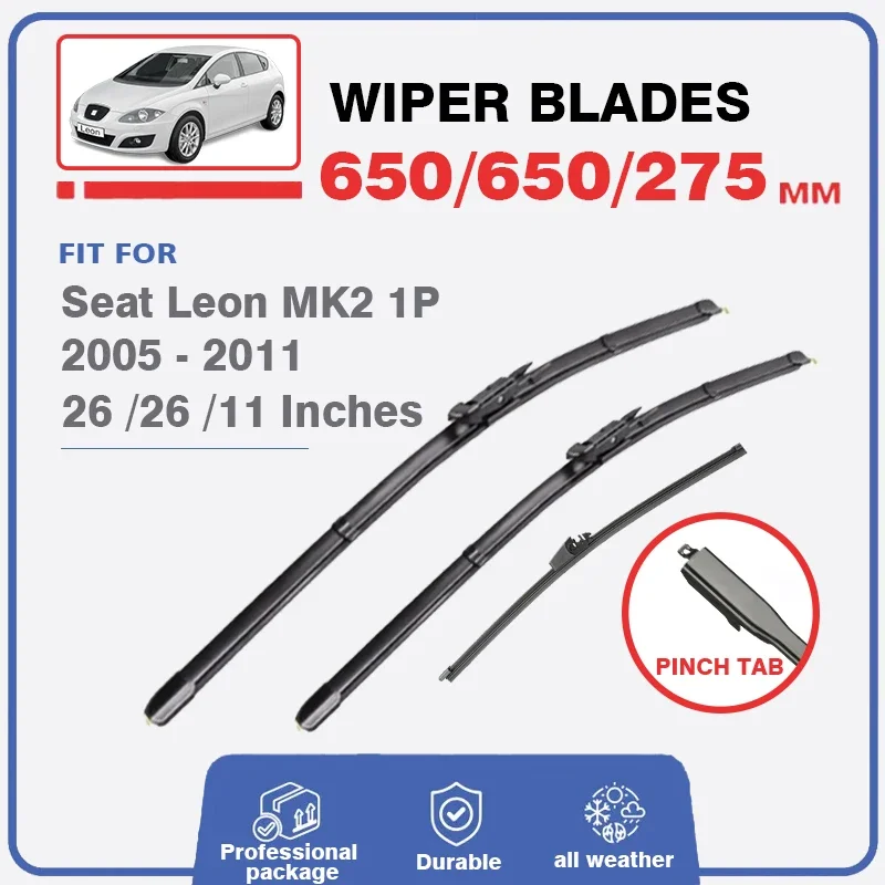 Car Front / Rear Wiper Blades For Seat Leon 2 MK2 1P 26\