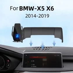 For 2014-2019 BMW X5 X6 Car Screen Phone Holder Wireless Charger Navigation GPS Phones Mount Bracket 10.3 Inch Size