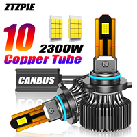 10 Copper Tubes 6500k White 9005/HB3 9006/HB4 H1 H7 H4 H11 Canbus Project Led Car Headlight  CSP 7055 Car Lamp 2300W 12V 24V