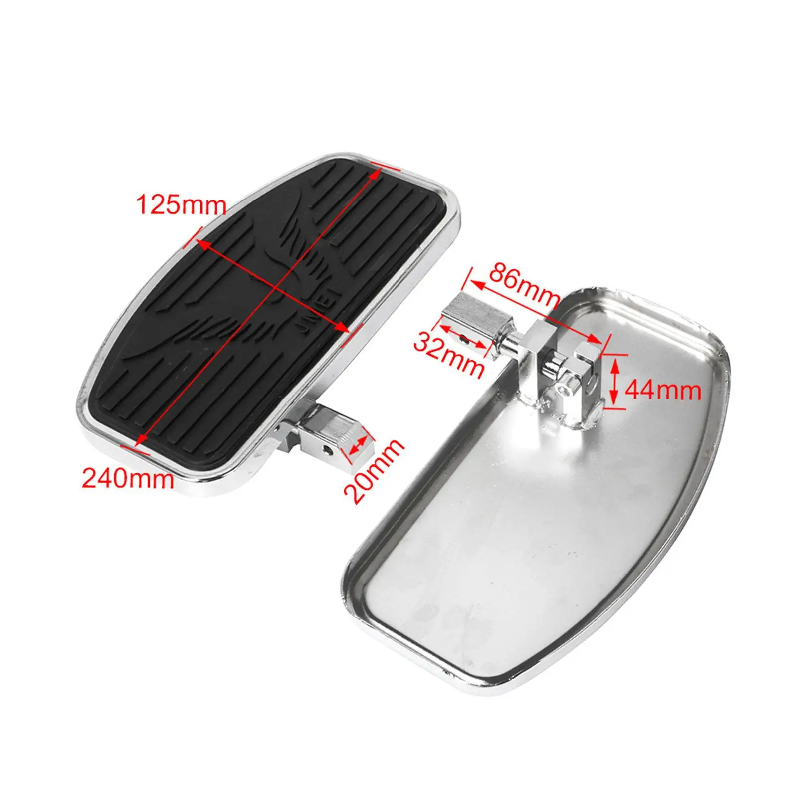 2x Motorcycle Foot Pegs Comfortable Sturdy Compatible Spare Parts Simple Installation Footrest Rest Footpegs for Suzuki M50 image 6