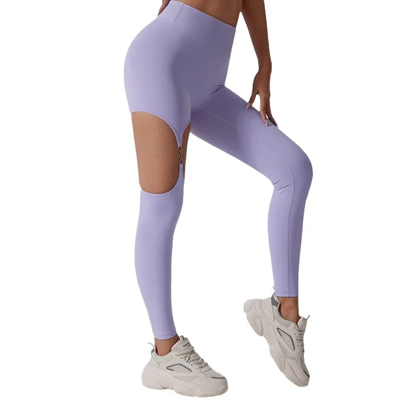 New No Awkward Lines Peach Hip V-Waist Tight Slimming Sports Pants High Elastic Soft Breathable Quick-Dry Yoga Pants For Women