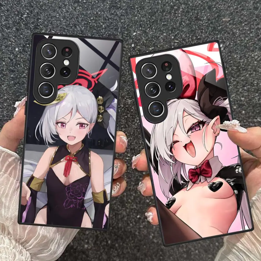 Blue Archive Mutsuki Phone Case for Samsung Galaxy A56 55 54 53 52 51 36 35 34 23 16 15 5G Glass Protective Cover