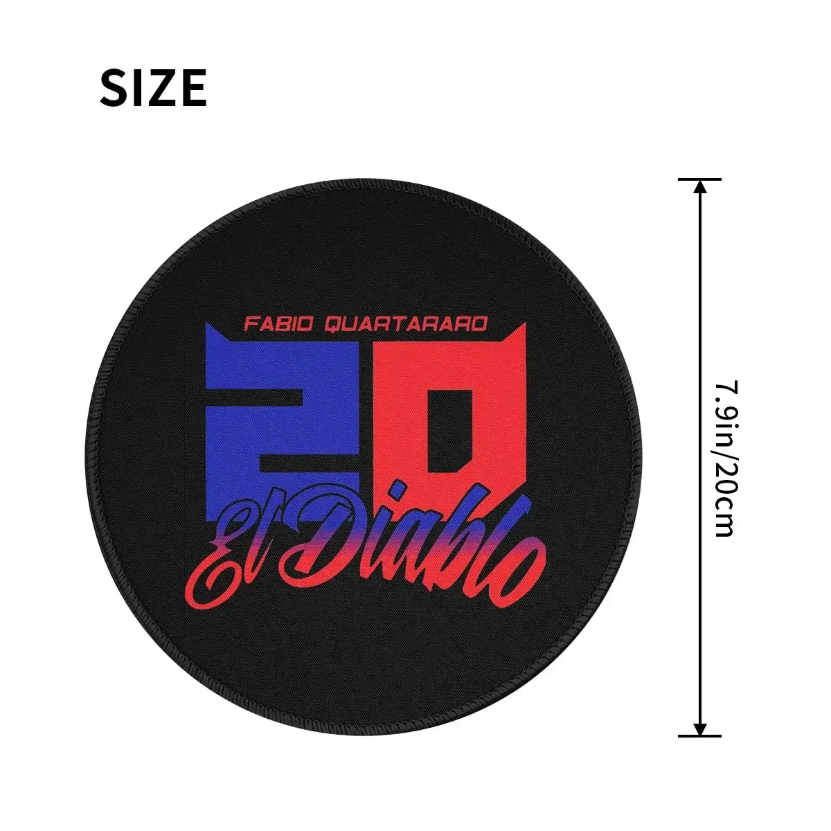 Fabio Quartararo El Diablo Number  Round Mouse Pad Computer Keyboard Mouse Mat Gaming Laptop Desk Mat Office Table Mats