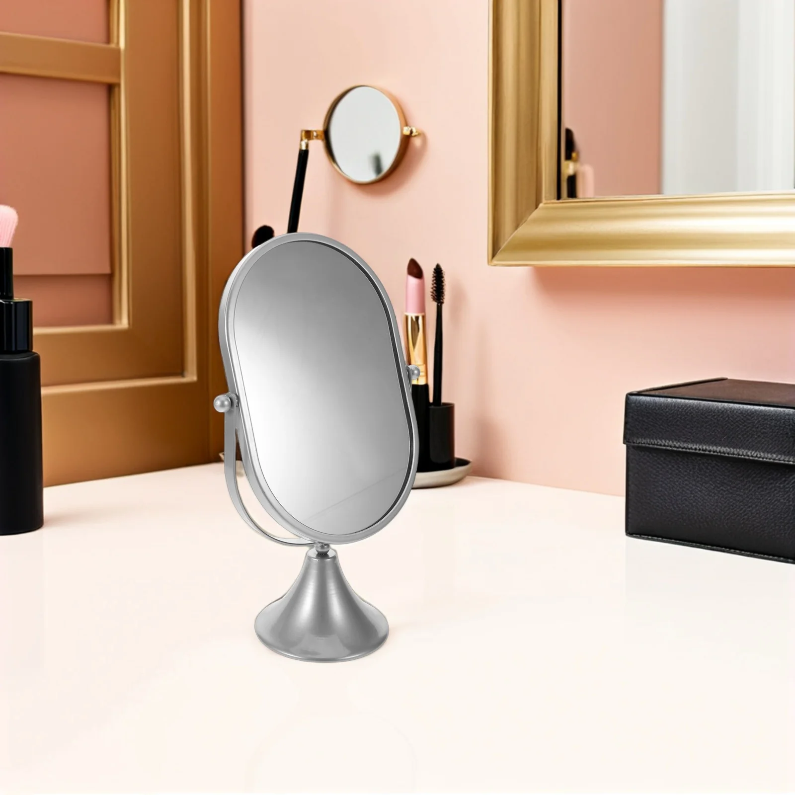 Mini Compact Mirror Portable Foldable Makeup Mirror Travel Essential Beauty Tool Trendy Reflective Surface for on-The-Go