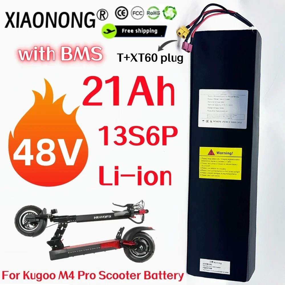 

Original 48V 21Ah For Kugoo M4 PRO Electric Scooter Powerful Motor 18650 Lithium Battery 13S6P