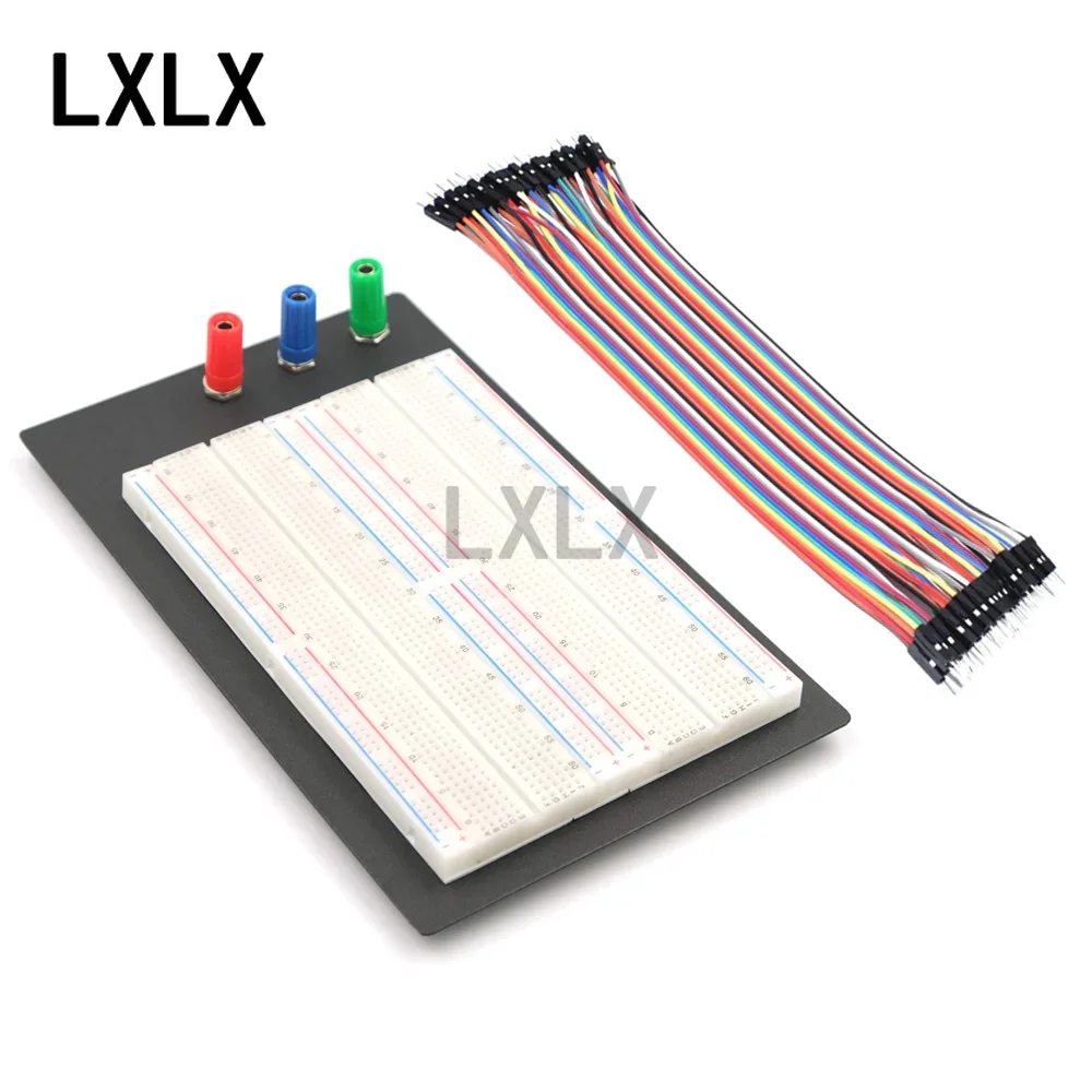 1pcs ZY-204 Solderless Breadboard Protoboard SYB-1660 4 Bus Test Circuit Board Tie-point Male to Male Dupont Line Cable DIY KIT