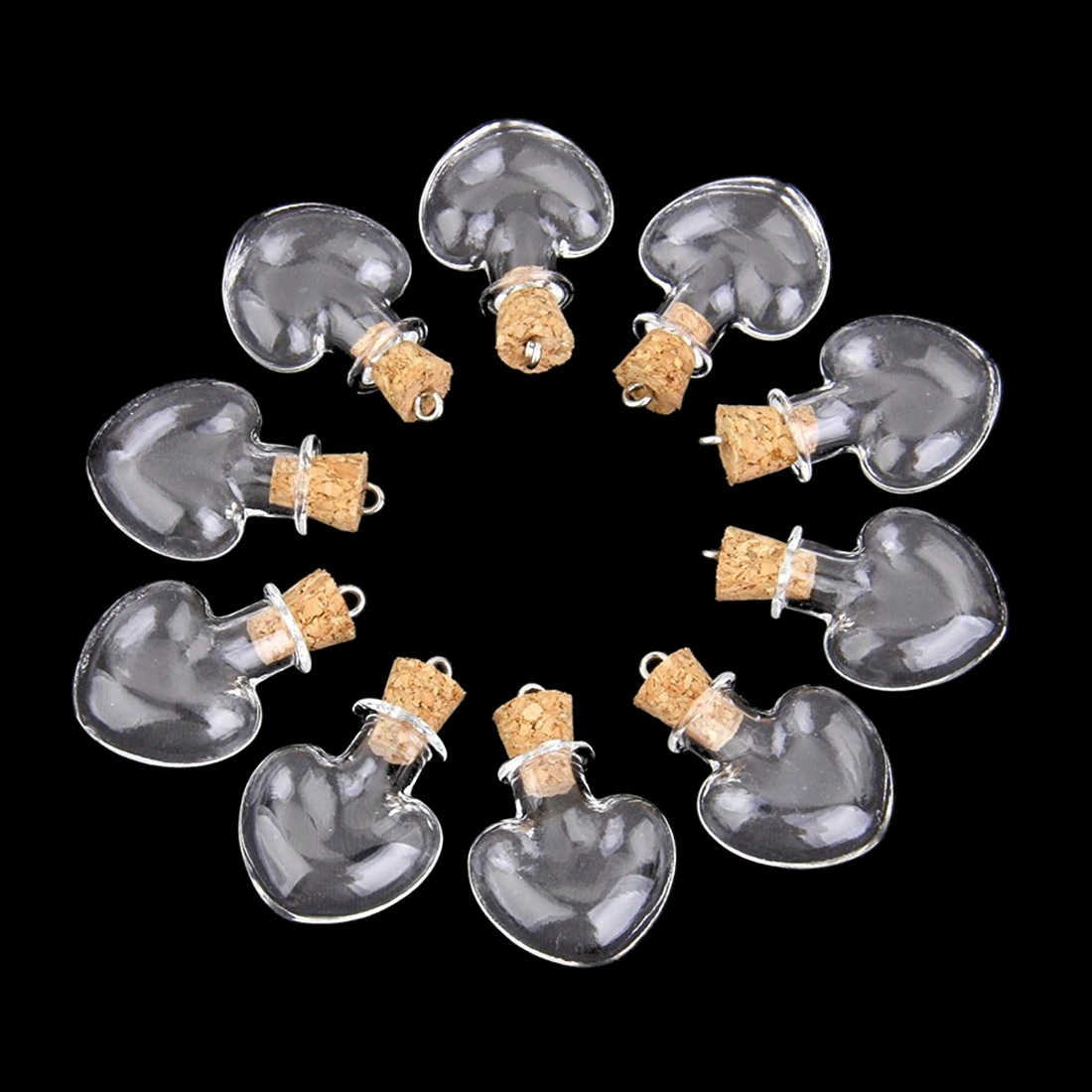 10Pcs Glass Cork Bo…