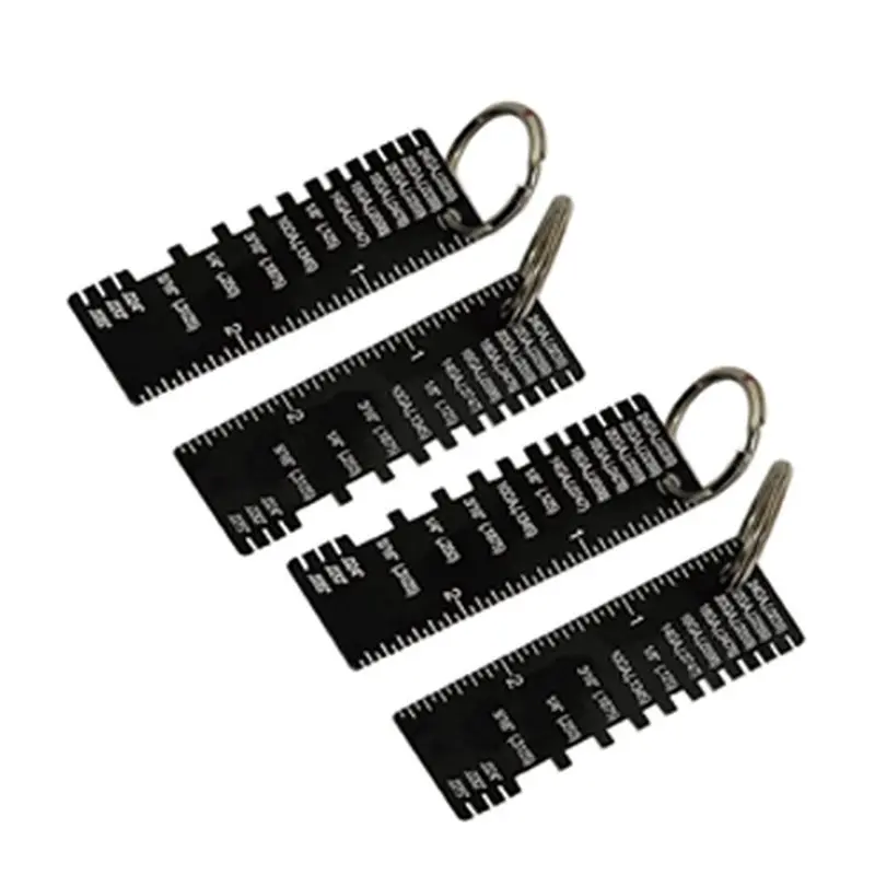 Portable Metal Plate Thickness Gauge(1 Set), Double-Sided Wire Measuring Tool(4 Pcs)