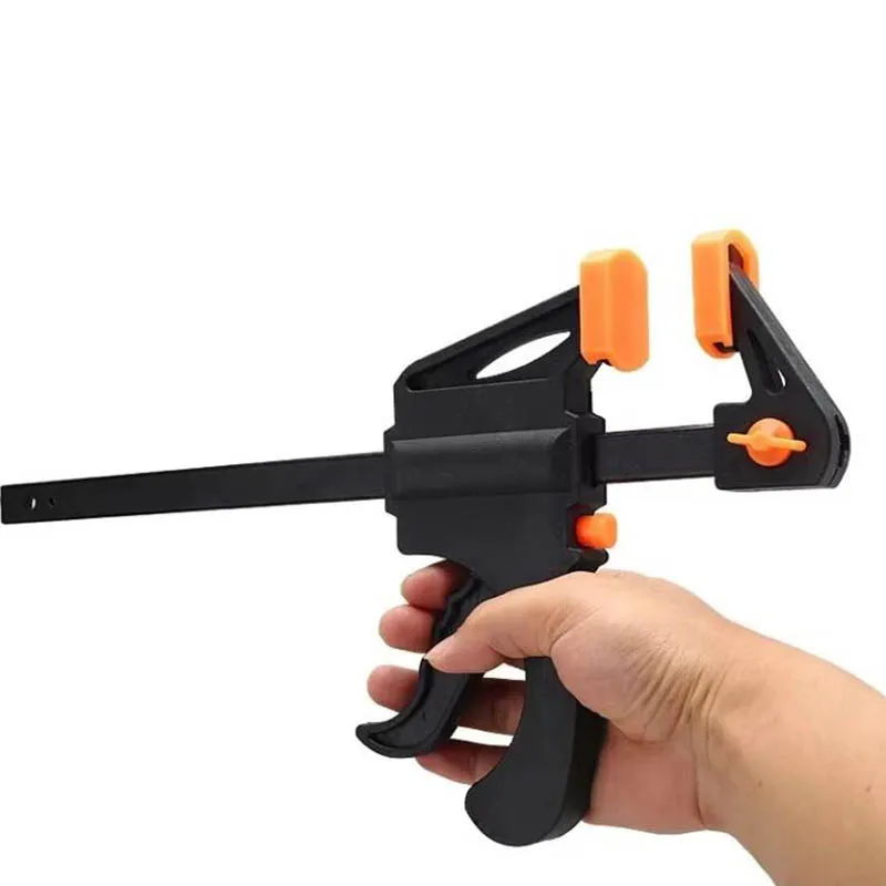 Kit de Grampos F para Marcenaria com Liberação Rápida por Catraca e Aperto Veloz, Ferramentas Manuais para Bricolagem e Carpintaria