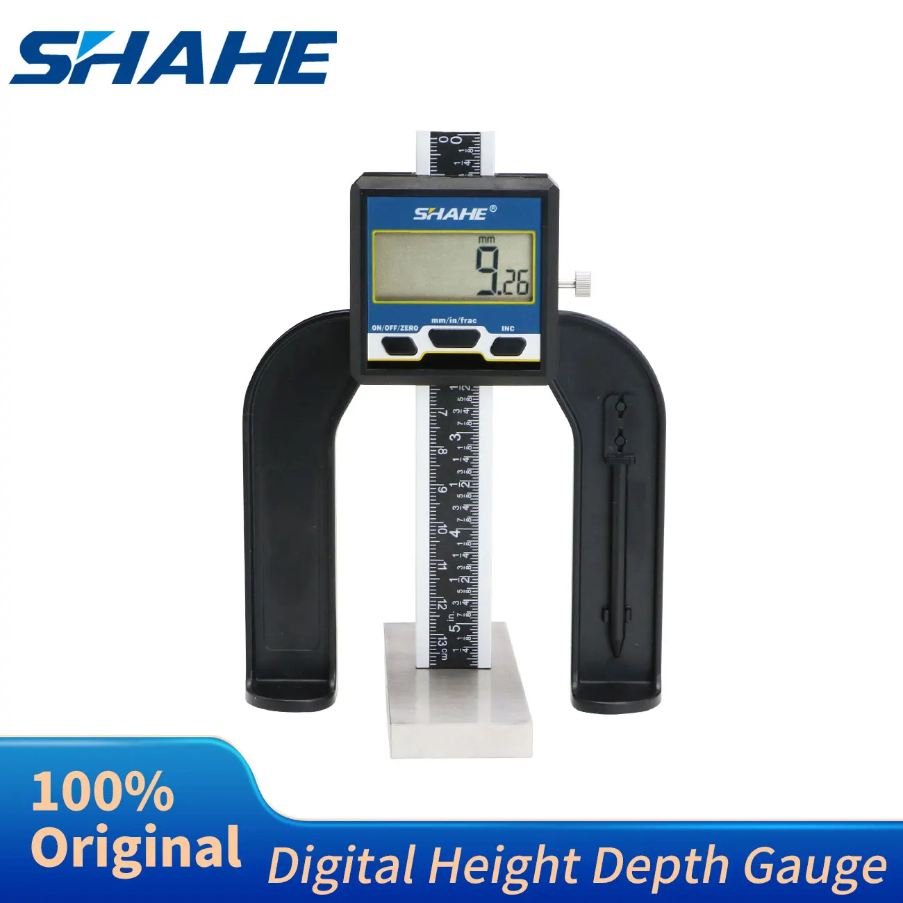 SHAHE Mini Digital Height Gauge Depth Guage for Router Table 0-80mm 3 1/8 inch Depth Gauge Measuring Tool Digital Caliper