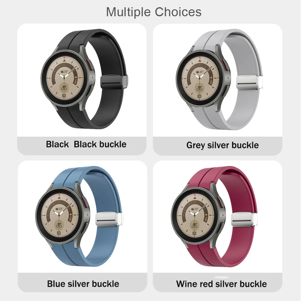 Keine Lücke magnetisches Silikonarmband für Samsung Galaxy Watch 7 6 5 4 44 mm 40 mm Pro 45 mm Armband Galaxy Watch6 Classic 43 mm 47 mm Band – Detail 11
