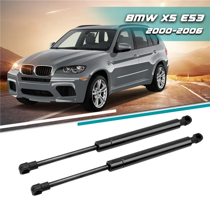 2PCS Front Bonnet Hood Gas Struts Support Holder For BMW X5 E53 2000-2006 51238402551 51238384359 Car Hood Lift Supports Shock