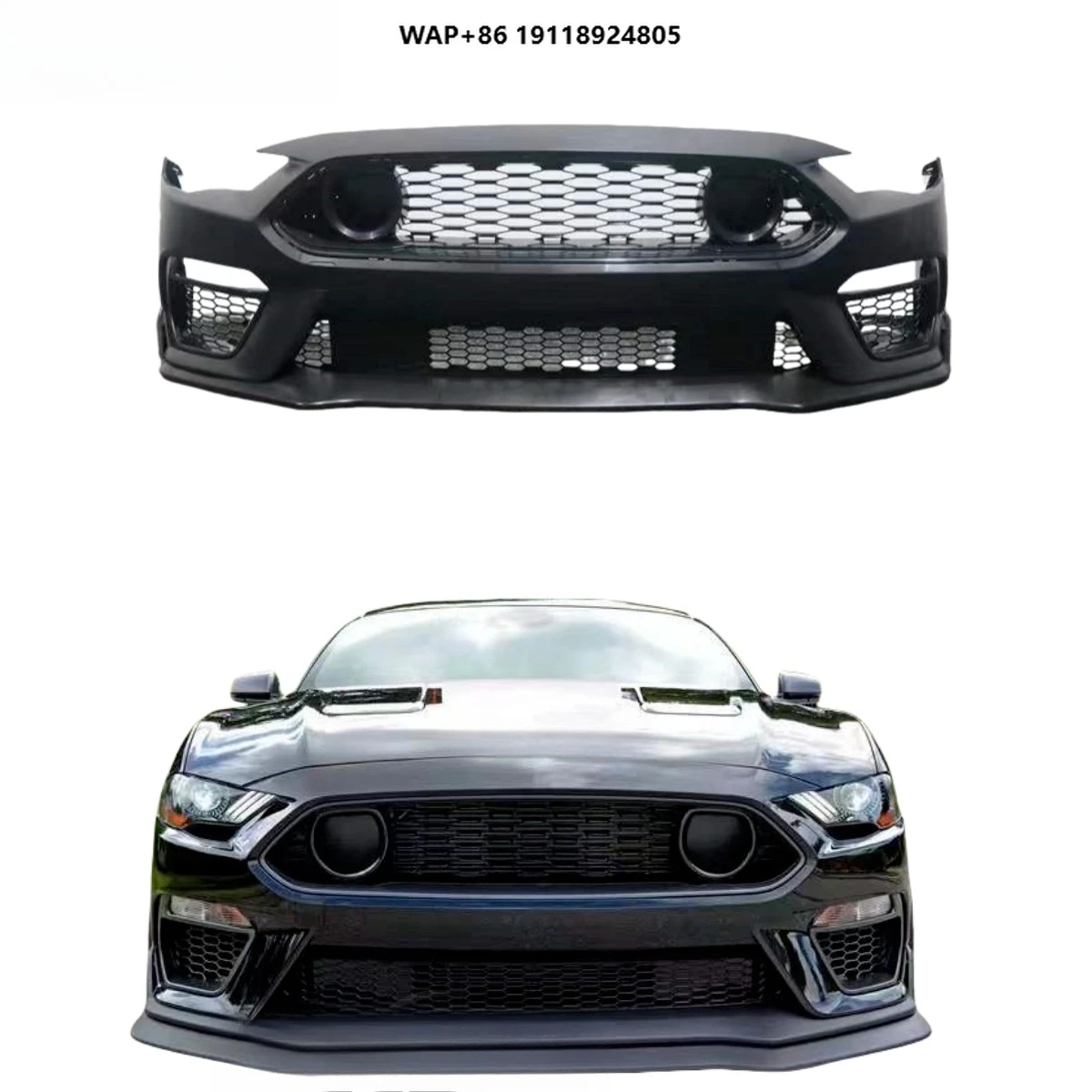 

High Quality Car Parts for 2013-2014 Mustang GT GT500 Front Bumper Conversion with Grille.