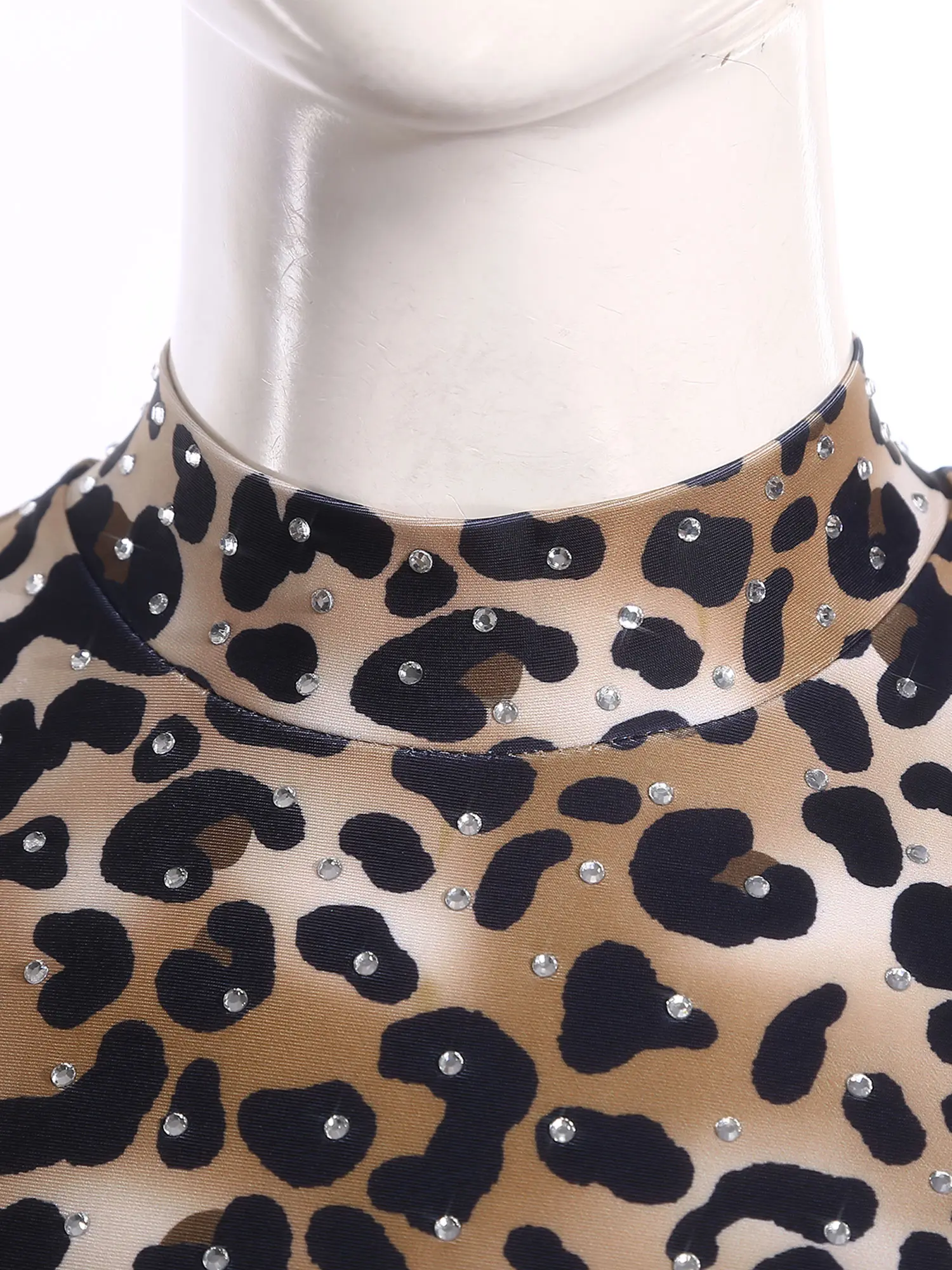 

Женское боди с диким леопардовым принтом, блестящий контрастный цвет, облегающий комбинезон с перчатыми рукавами, комбинезон для сценического наряда