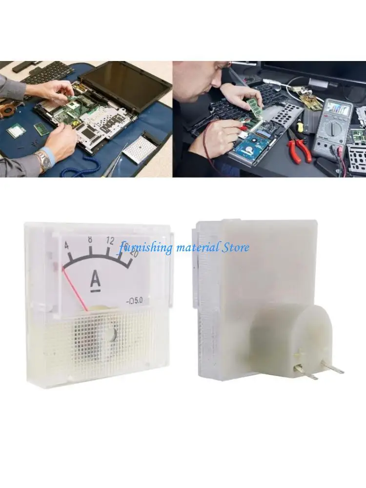 

Y5GD Circular DC0-20A Ammeter Analog Pointers 4/8/12/16/20A Electrical Testing Current Tester 40x40mm Ammeter