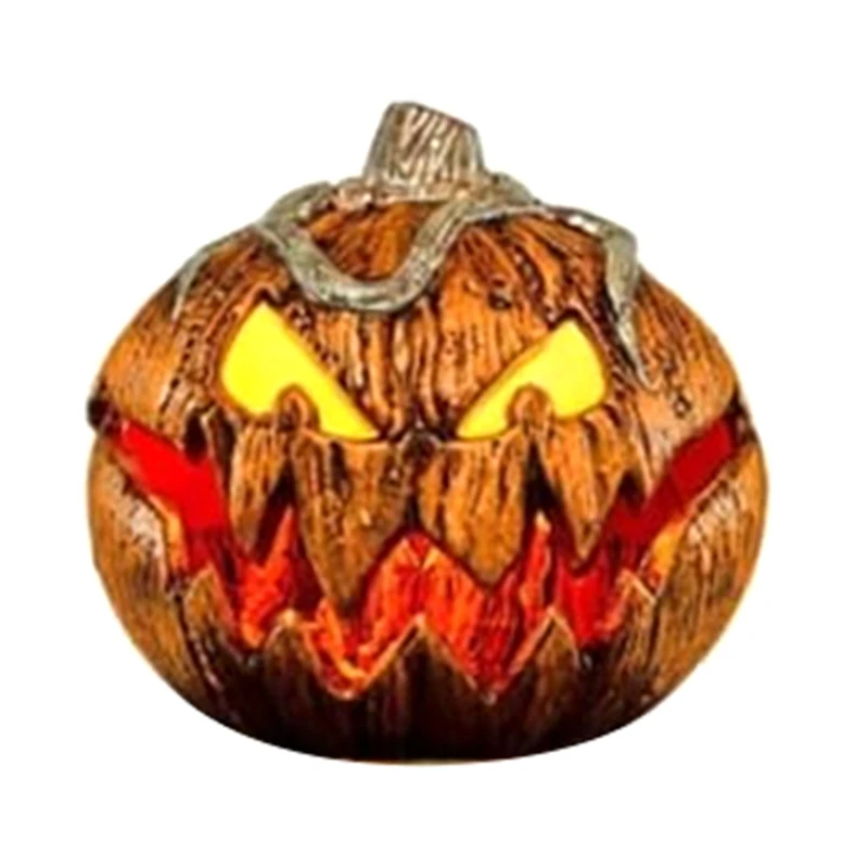 Scary Extendable Jack-O-Lantern Halloween Decor, Talking Pumpkin With Glowing Eyes, Retractable Mouth, Horror Sound Easy To Use