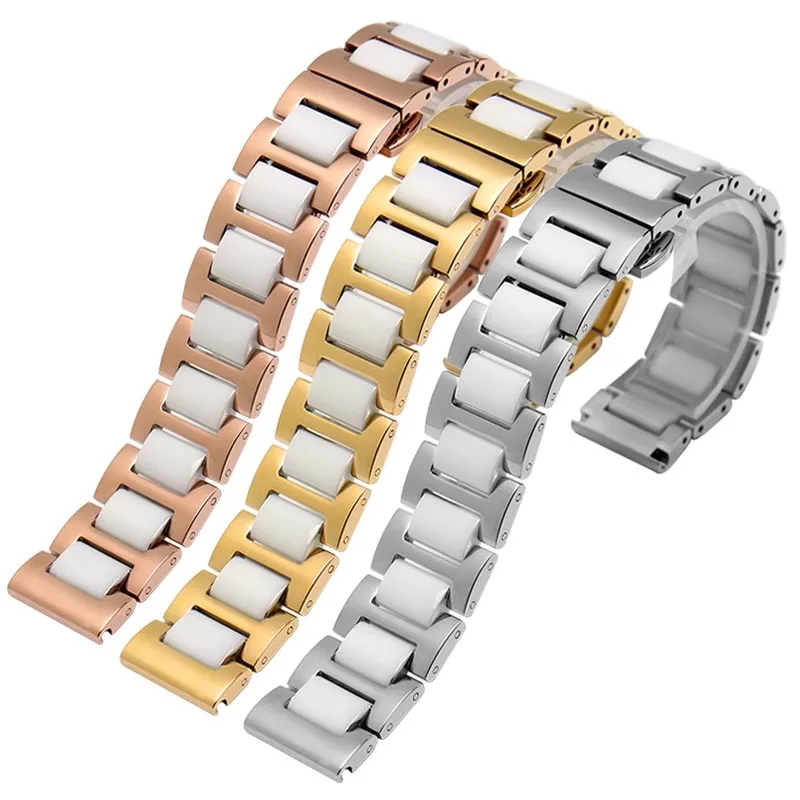 12mm 14mm 15mm 16mm 18mm 20mm 22mm unisex cinturino in ceramica di alta qualità cinturino moda in acciaio inossidabile Adatta a qualsiasi orologio di marca