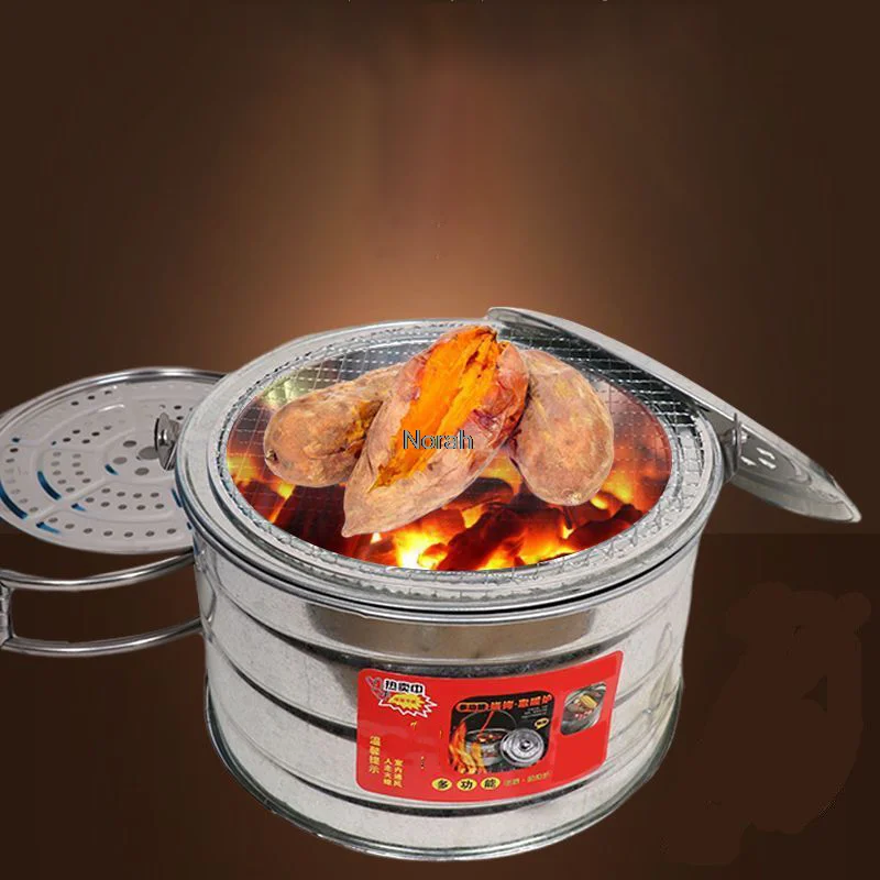Winter Stainless Steel Brazier Charcoal Heating Stove indoor and outdoor Heating Carbon Stove for Fishing Camping to keep warm