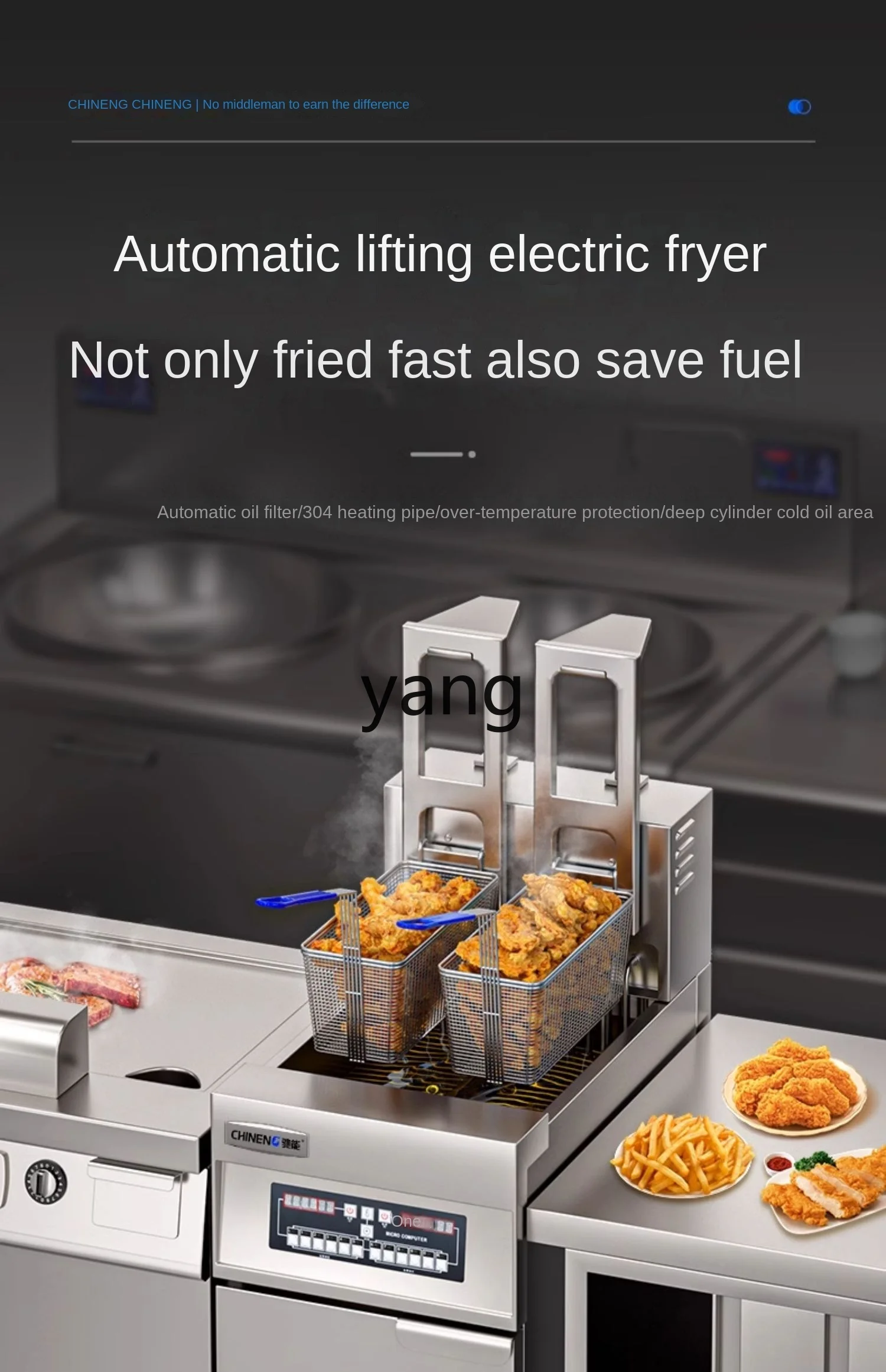 LH  Commercial Full-Automatic Lifting Large Capacity Intelligent Single and Double Cylinder Vertical Deep Frying Pan