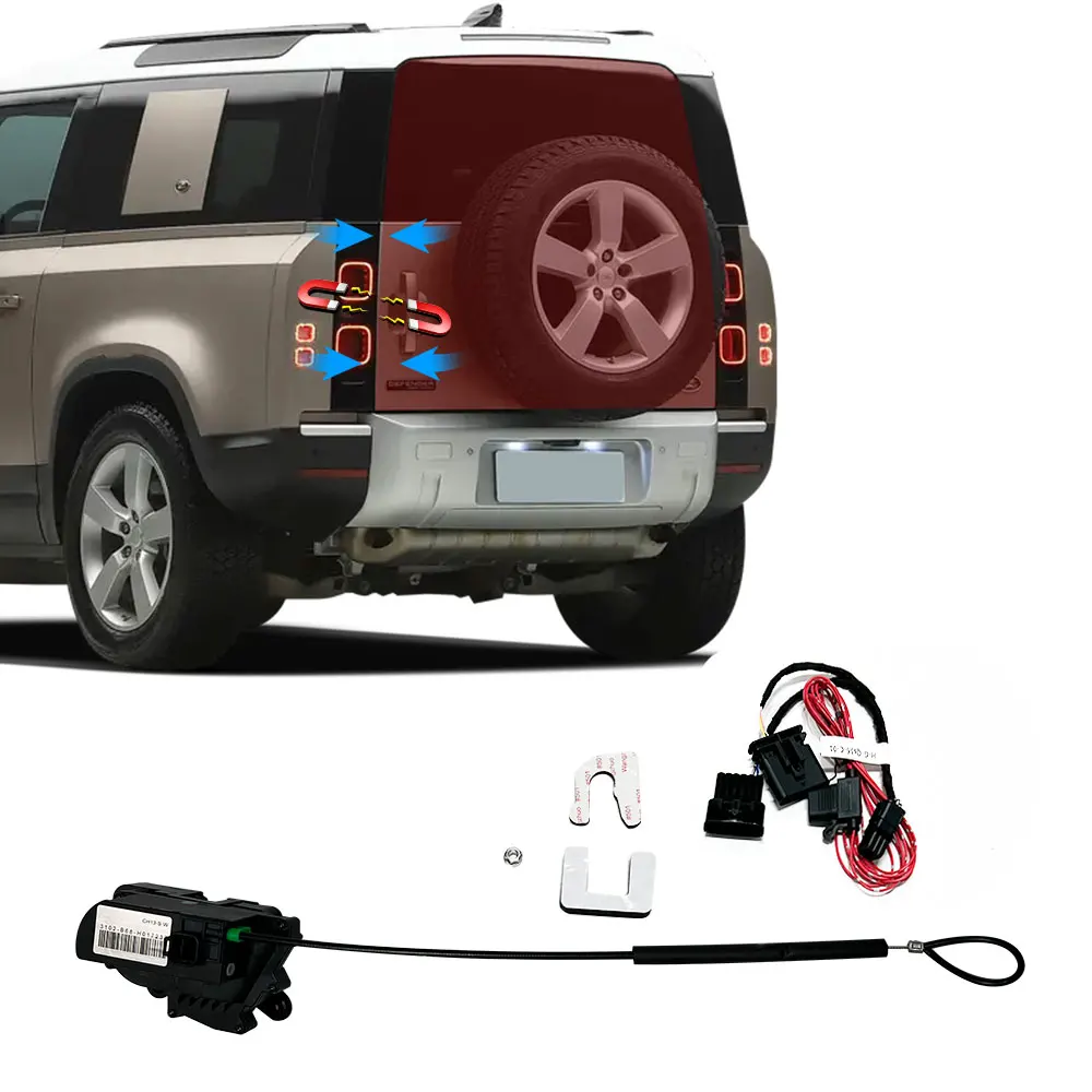 Car upgrade Parts 2023+ Rear Door Electric Suction Lock for Land Rover Defender 110 Gentle Soft Close Back Trunk