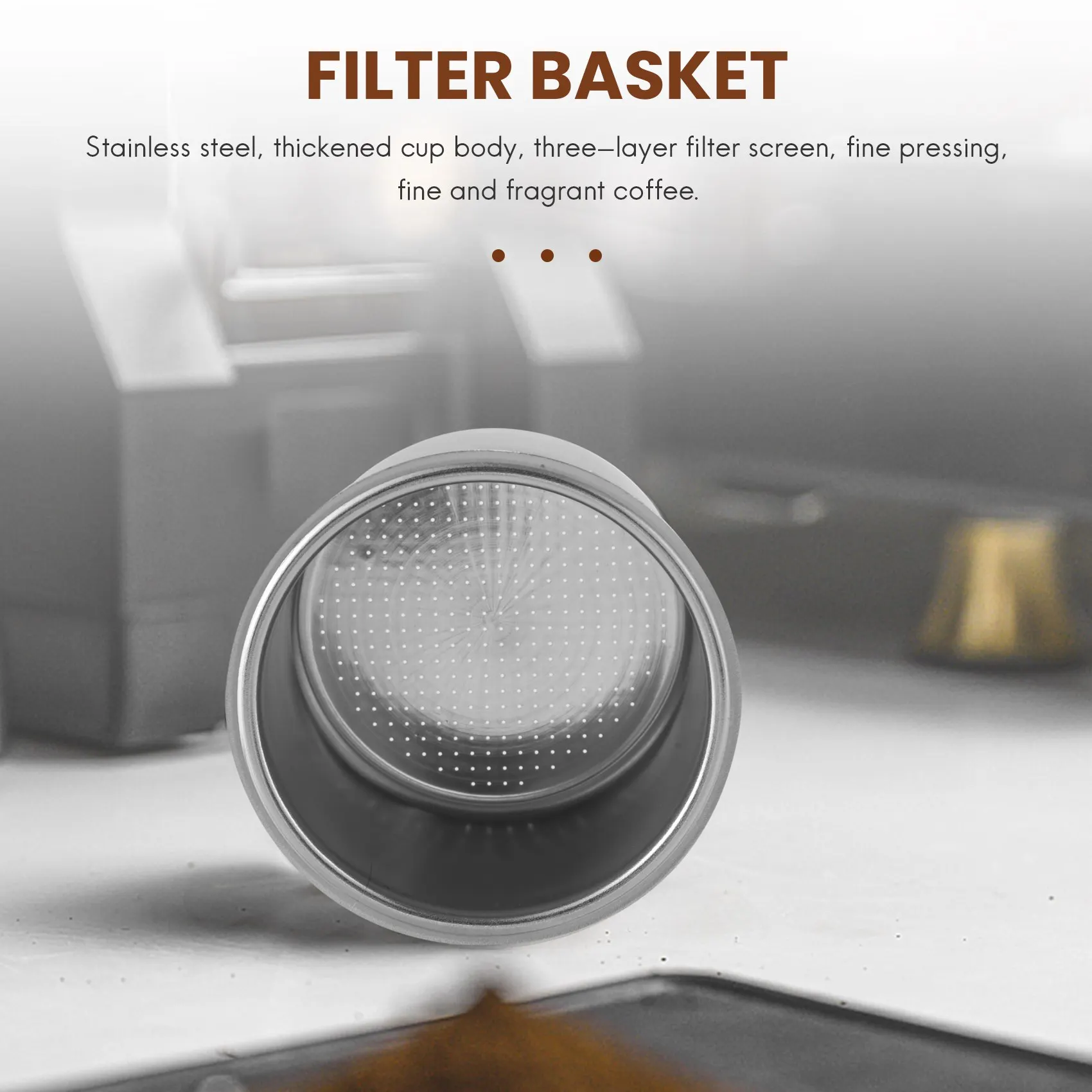 REST 2Pcs 51mm 4 컵 필터 교체 필터 바구니 EC680/EC685 에스프레소 용 커피 Bottomless Portafilter
