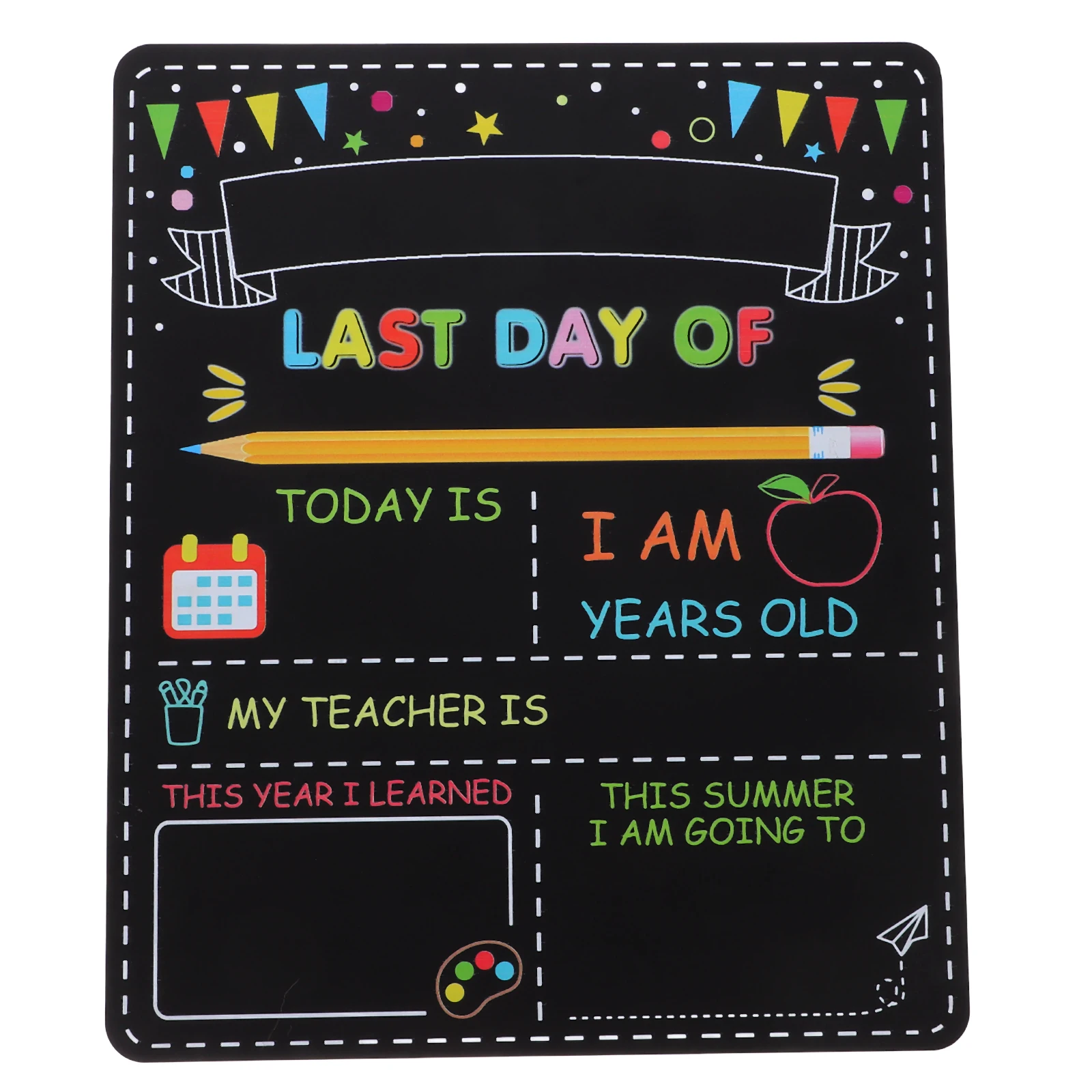 Double Sided Wood Chalkboard Back To First Day Of Kindergarten Preschool Board Kids Reusable Waterproof Blackboard Easy