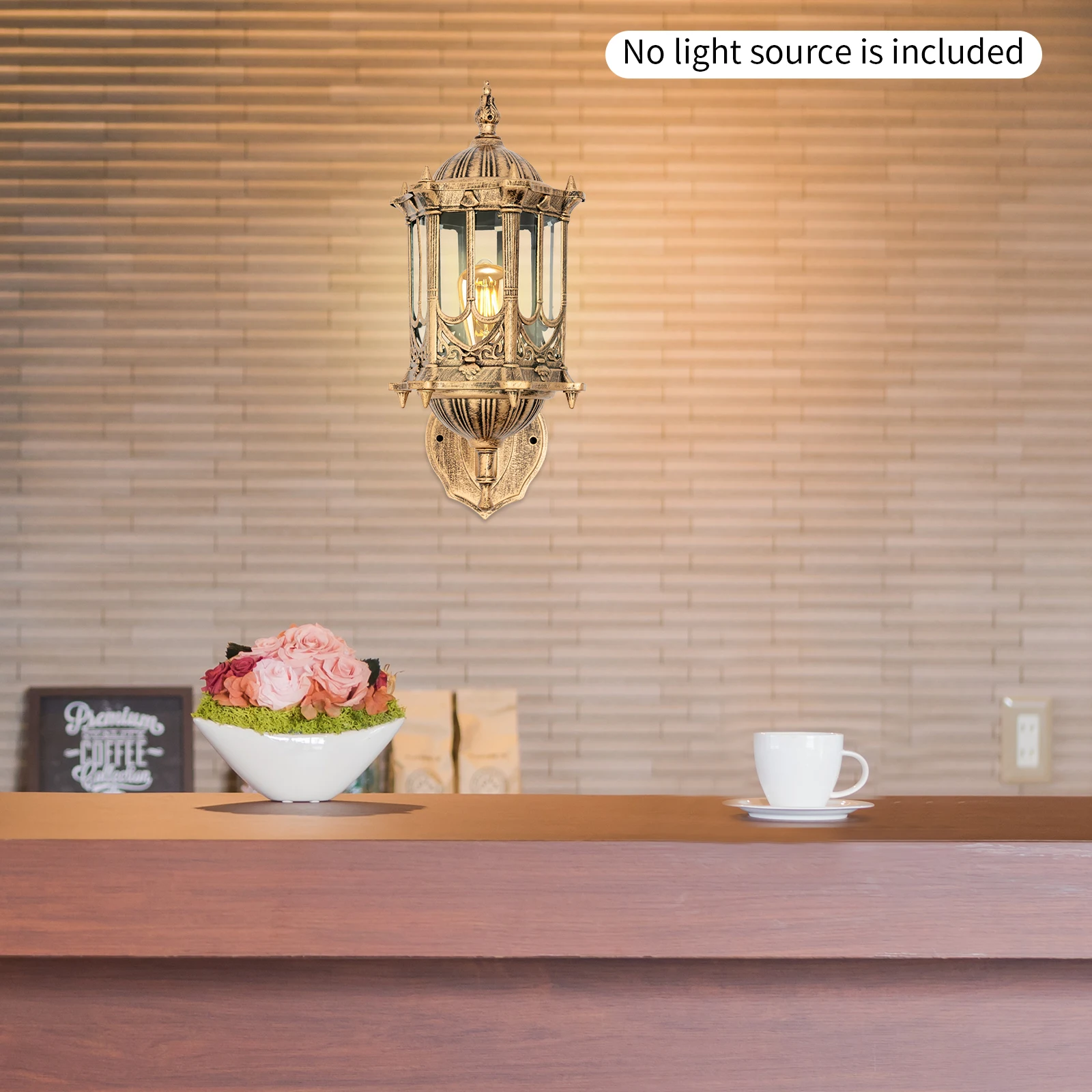 

Наружный настенный светильник в стиле ретро с водонепроницаемым рейтингом IP44, настенное крепление, поддержка широкого диапазона напряжения (100–240 В)