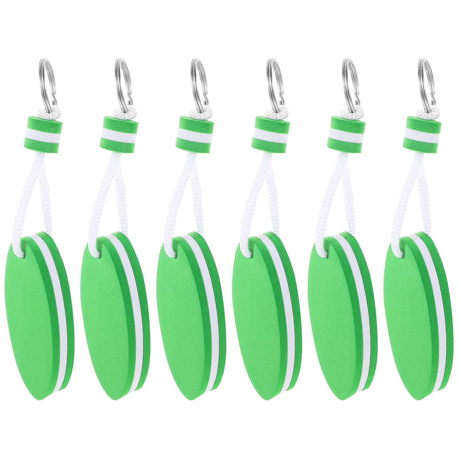 

6 Pcs Floating Keychains EVA Material Bright Color Decorative Water Sports Accessories Stylish Men Keychain Gifts