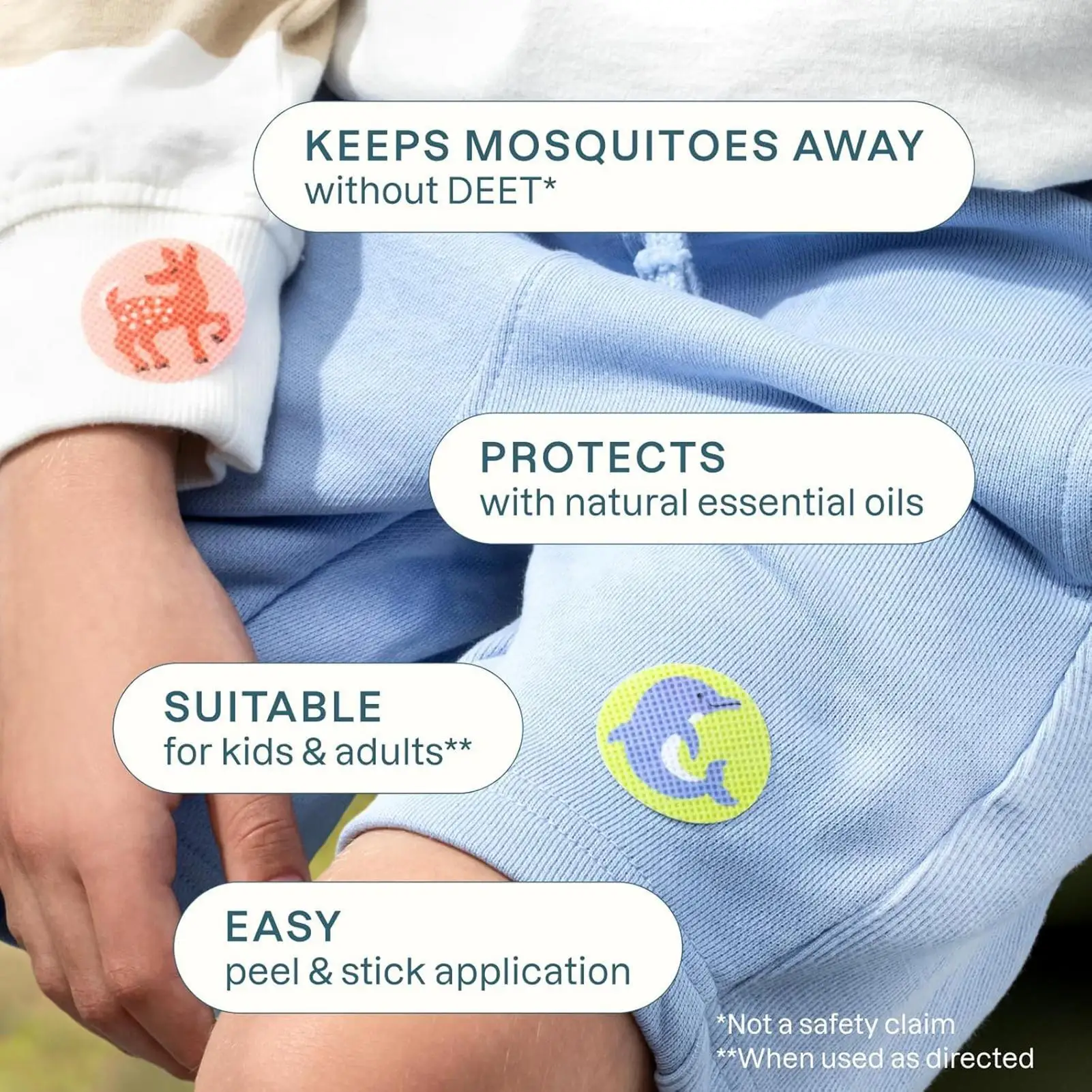 Gnat Patches 72 Piece Animal Pattern Natural Plant Oil Sheets Gnat Control Stickers For Adults Kids Family Students Home Outdoor
