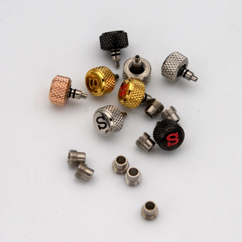 مشاهدة المسمار التاج مع "S" شعار صالح SKX007 SKX009 SRPD الملك الساموراي PROSPEX SNR025 ساعة إصلاح أجزاء