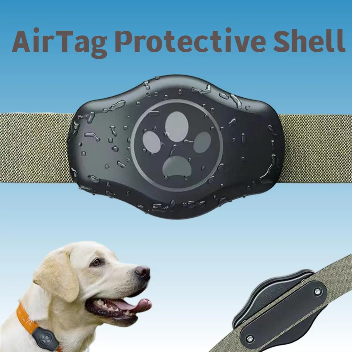 Aique ipx8 à prova dwaterproof água airtag escudo protetor pet anti-perdido gato/cachorro titular colar localizador gps caso rastreador suprimentos para animais de estimação etiqueta de ar