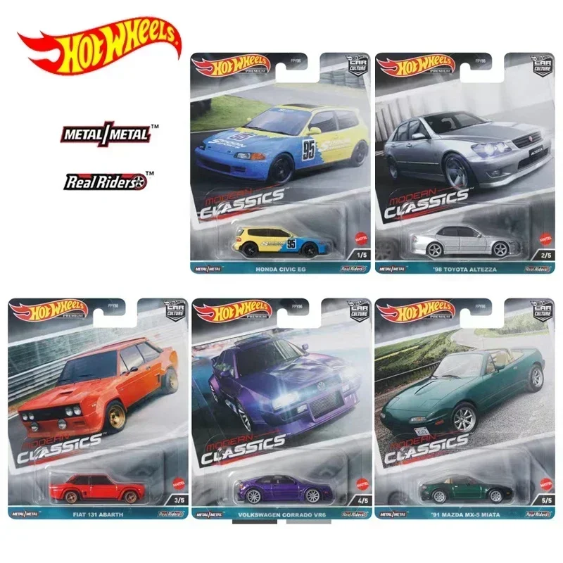 Genuine Hot Wheels Premium Car Culture Modern Classic Kids Toys for Boys 1/64 Diecast Honda Civic EG FIAT 131 91 Mazda MX-5 Gift