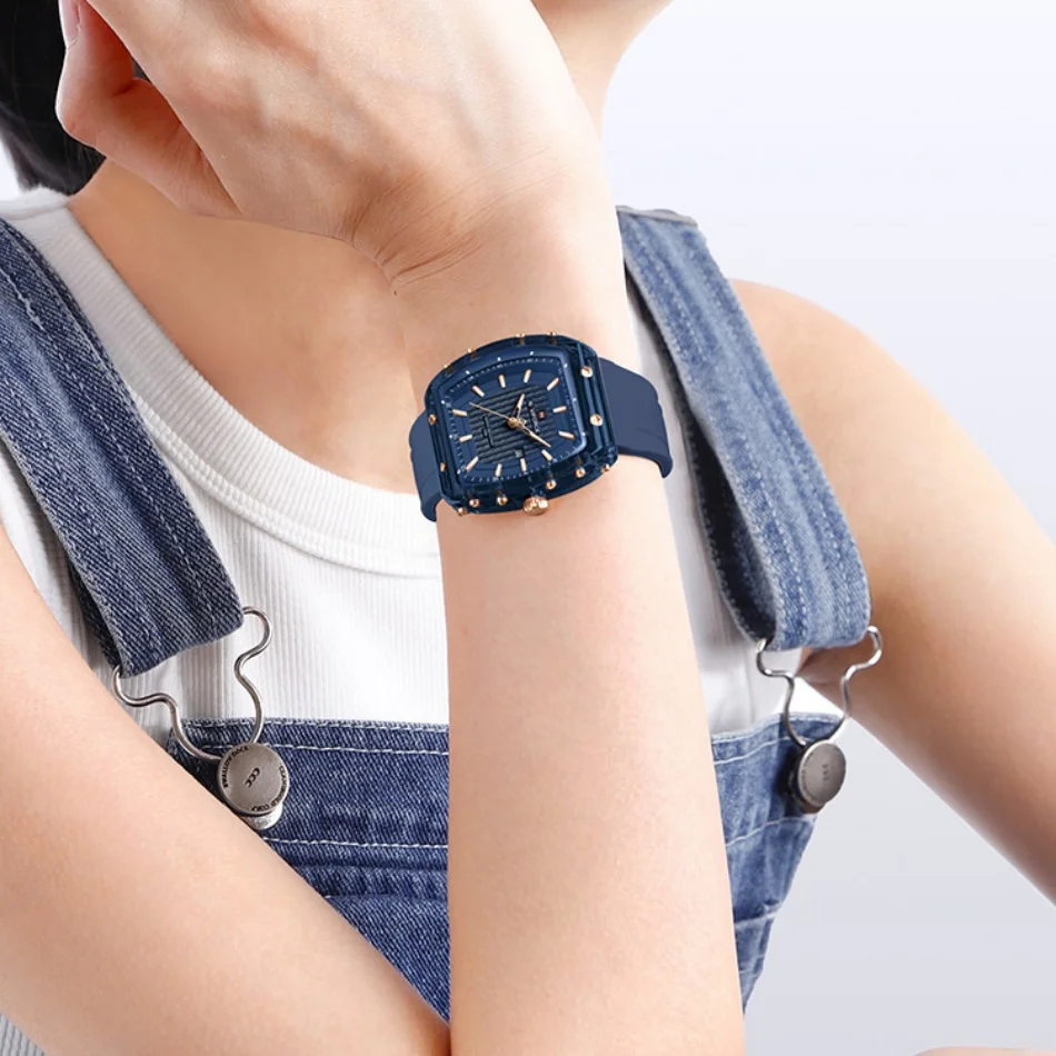 New Design NAVIFORCE 5ATM Waterproof Shockproof Fashion Elegant Ladies Quartz Wristwatch Women Casual Watches Reloj Mujer  Gifts