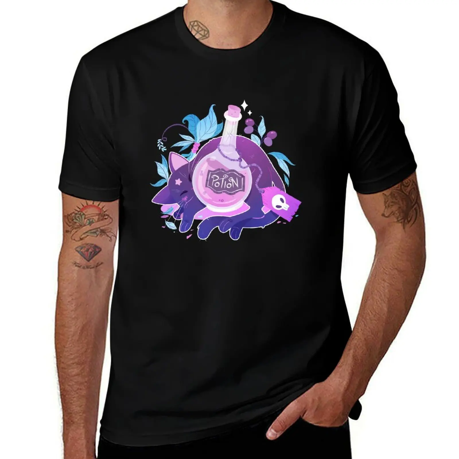 Potion Cat T-Shirt Quick Dry Training Short Sleeve Tee