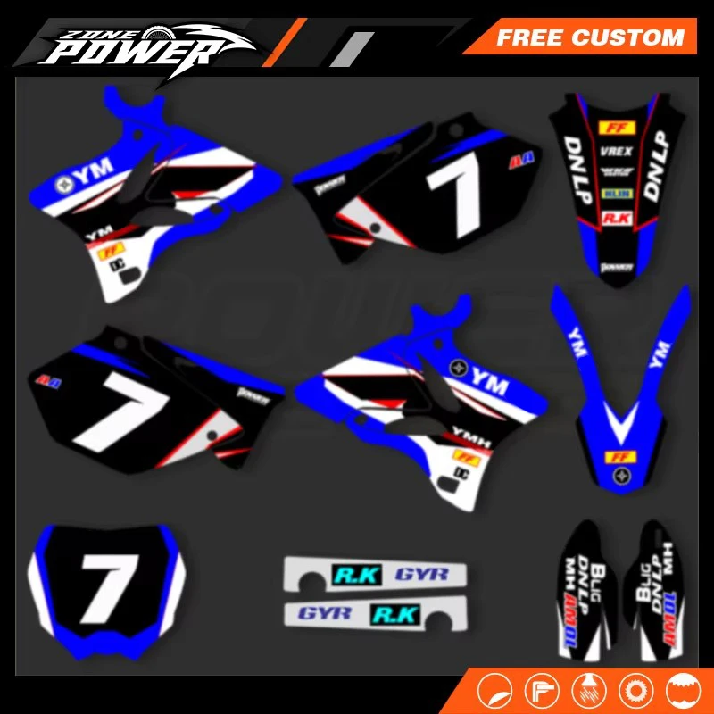 Powerzone Graphic Kit for 2002 2003 2004 2005 2006 2007 2008 2009 2010 2011 2013 2014 YZ125 250 Motorcycle Decal Stickers